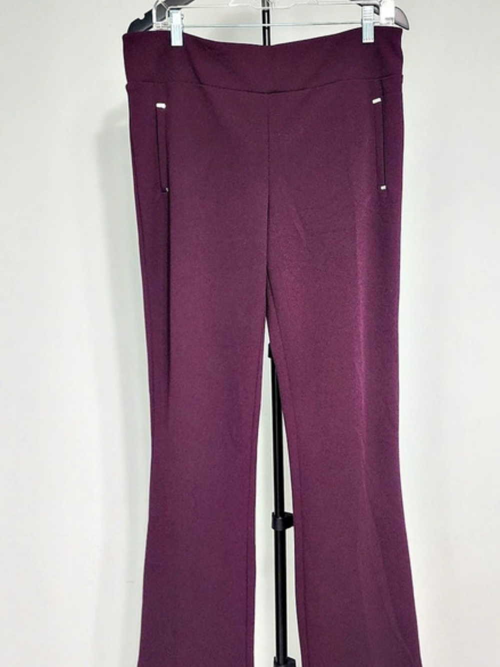 SOHO Classic Strech Pull-on Dress Pant  Flare Leg Purple Size L Officecore